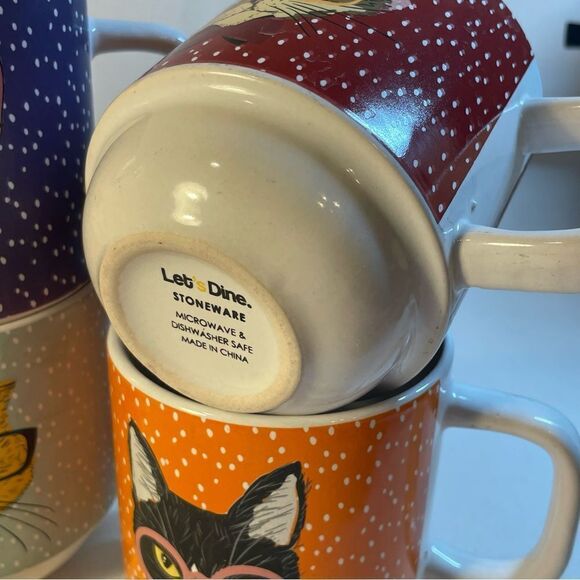 Stacking kitty cat Swifty mugs in stainless steel mug holder - Picture 13 of 16